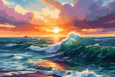 Sonnenuntergang am Meer