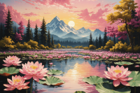 Seerosen im Gebirgssee