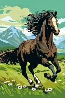 Der galoppierende Hengst