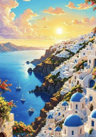 Sonnenuntergang in Santorin