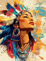 Das Porträt eines Indianermädchens