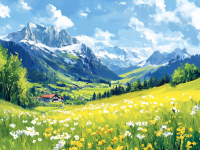 Frühling in den Österreichischen Alpen