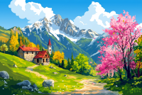 Frühling in den Französischen Alpen