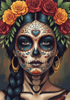 Mexikanische Halloween-Porträtserie