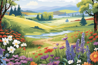 Frühlingblumen auf der Wiese