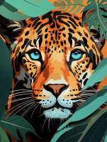 Lauernder Leopard