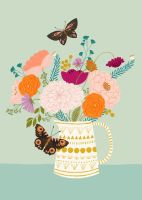 Blumenstrauß mit Schmetterlingen