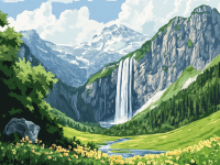 Wasserfall in den Alpen