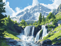 Wasserfall in den Alpen