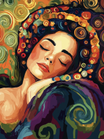 Klimt-Stil: Erschöpft