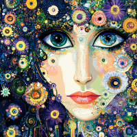Klimt-Stil: Augen