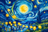 Vincent van Gogh - Sternennacht Gobelin-Replikat